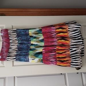 CATO multicolor cotton Boho skirt
